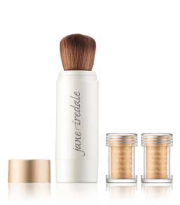 Jane Iredale Powder-Me SPF Refillable Brush + 2 Refills Golden (1 Stück + 2x2