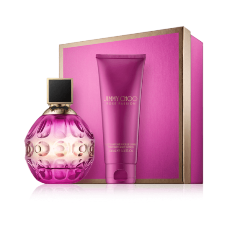 Jimmy Choo Rose Passion 60 ml EdP Set mit Body Lotion