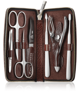 Erbe Solingen Maniküre-Etui Houston aus echtem Leder mit Reißverschluss (7-teilig)