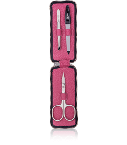Erbe Solingen Maniküre-Etui mit Reißverschluss in Pink (3-teilig)