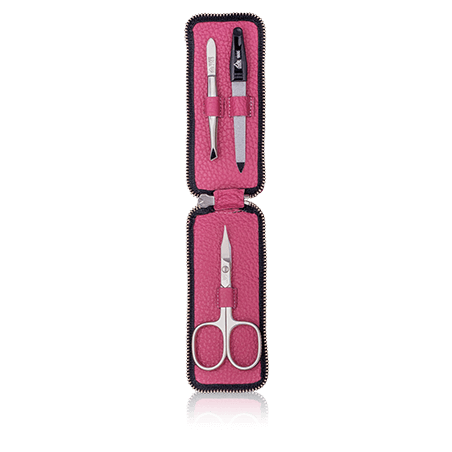 Erbe Solingen Maniküre-Etui mit Reißverschluss in Pink (3-teilig)