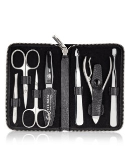 Erbe Solingen Maniküre-Etui Travel aus echtem Leder mit Reißverschluss (7-teilig)