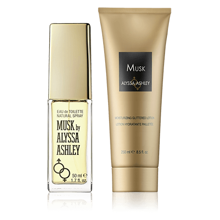 Alyssa Ashley Musk 50 ml EdT Set mit Glittering Hand & Body Moisturiser