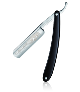 Golddachs Rasiermesser Griffschale Kunstoff schwarz