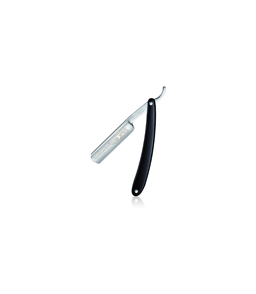 Golddachs Rasiermesser Griffschale Kunstoff schwarz