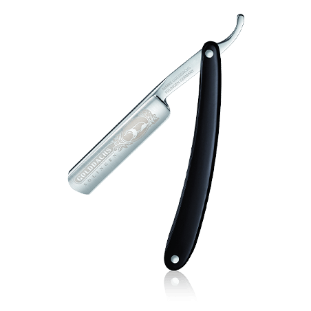 Golddachs Rasiermesser Griffschale Kunstoff schwarz