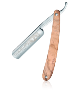 Golddachs Rasiermesser Griffschale Olivenholz