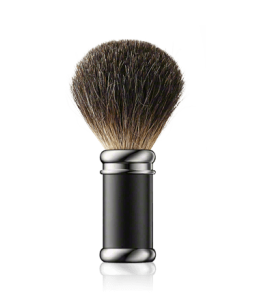 Golddachs Rasierpinsel Dachshaar schwarz-silber