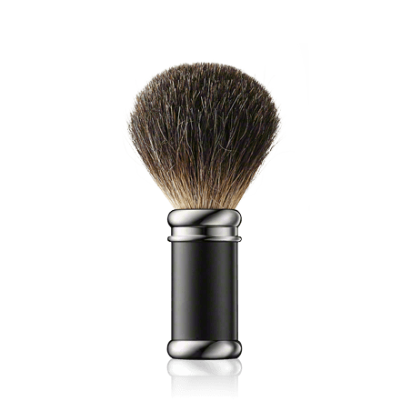 Golddachs Rasierpinsel Dachshaar schwarz-silber