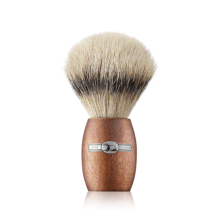 Golddachs Rasierpinsel Dachshaar-Silberspitze Zedernholz
