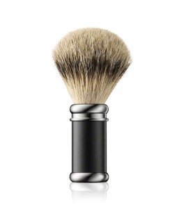 Golddachs Rasierpinsel Dachs-Zupfhaar schwarz-silber