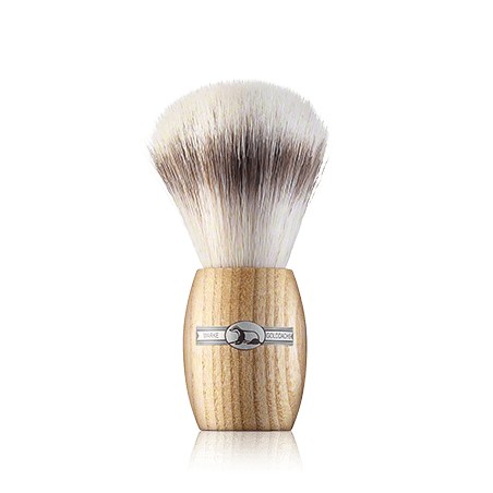 Golddachs Rasierpinsel Kunsthaar Kautschukholz