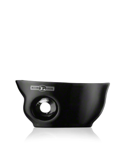 Golddachs Seifenschalen Rasiermug-Keramik schwarz