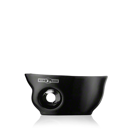 Golddachs Seifenschalen Rasiermug-Keramik schwarz