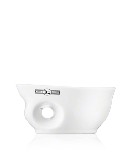 Golddachs Seifenschalen Rasiermug-Keramik weiß