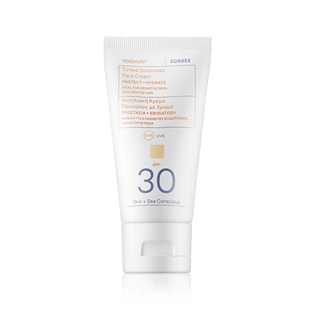 Korres Sun Care Yoghurt Tinted Sunscreen Face Cream SPF 30 (50 ml)