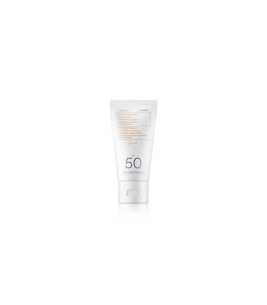 Korres Sun Care Yoghurt Tinted Sunscreen Face Cream SPF 50 (50 ml)
