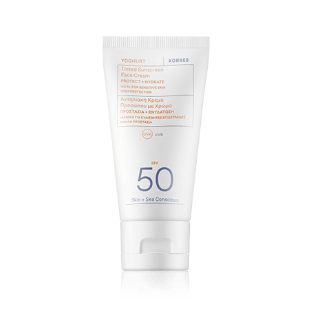 Korres Sun Care Yoghurt Tinted Sunscreen Face Cream SPF 50 (50 ml)