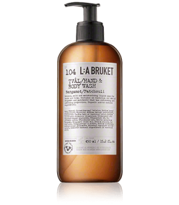 L:A BRUKET Cleansing 104 Hand & Body Wash Bergamot/Patchouli (450 ml)