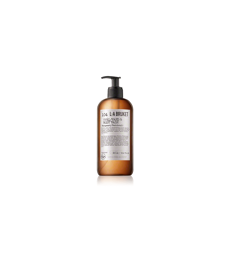 L:A BRUKET Cleansing 104 Hand & Body Wash Bergamot/Patchouli (450 ml)