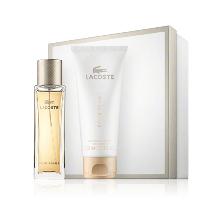Lacoste pour Femme Set mit Body Lotion