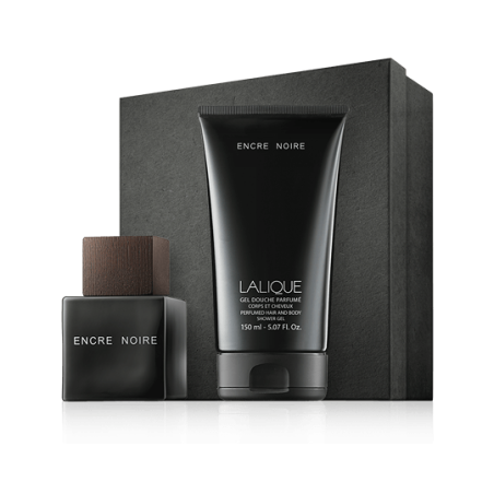 Lalique Encre Noire 50 ml EdT Set mit Shower Gel