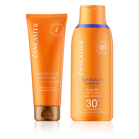 Lancaster Golden Tan Maximizer Set mit Body Milk SPF 30
