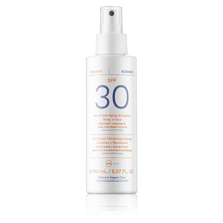 Korres Sun Care Yoghurt Sunscreen Spray Emulsion Body & Face SPF 30 (150 ml)