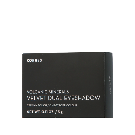 Korres Volcanic Minerals Velvet Dual Eyeshadow Palette Grey Taupe 38 (3 g)