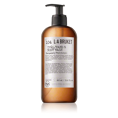 L:A BRUKET Cleansing 104 Hand & Body Wash Bergamot/Patchouli (450 ml)