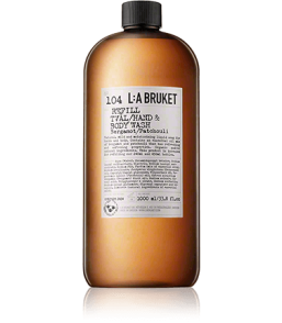 L:A BRUKET Cleansing 104 Refill Hand & Body Wash Bergamot/Patchouli (1000 ml)