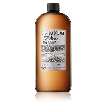 L:A BRUKET Cleansing 222 Refill Hand & Body Wash Spruce (1000 ml)