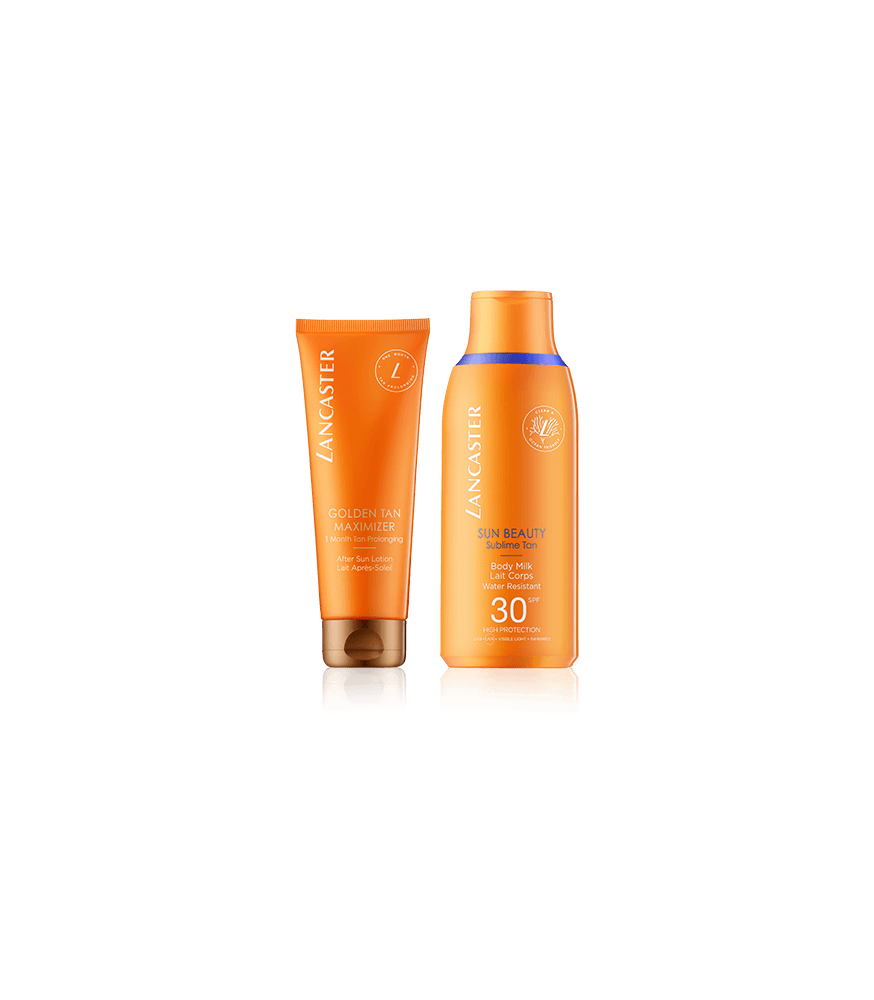 Lancaster Golden Tan Maximizer Set mit Body Milk SPF 30