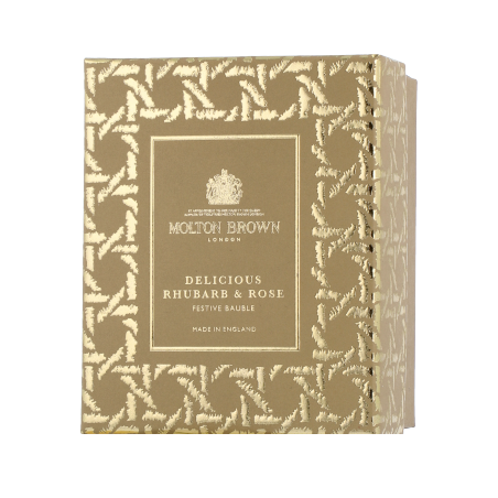 Molton Brown Delicious Rhubarb & Rose Bath & Shower Gel Festive Bauble (75 ml)