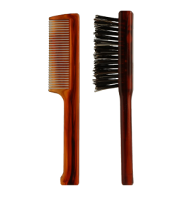 Mondial 1908 Antica Barberia Accessoires Beard & Moustache Brush Comb Kit (2-teilig)