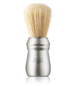 Mondial 1908 Shaving Brush Pure Bleached Bristle Aluminium