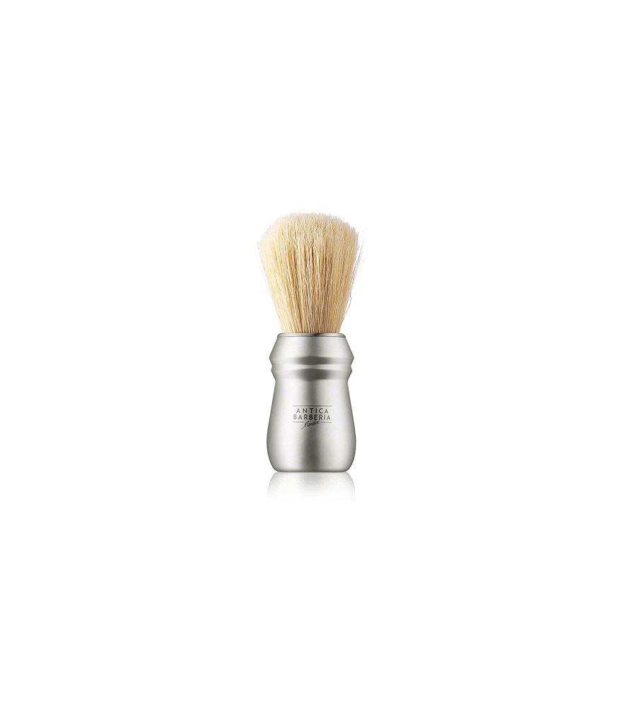 Mondial 1908 Shaving Brush Pure Bleached Bristle Aluminium