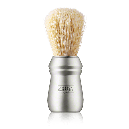 Mondial 1908 Shaving Brush Pure Bleached Bristle Aluminium