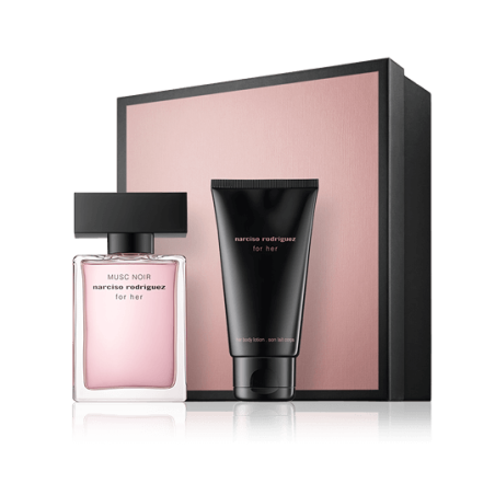 Narciso Rodriguez for her Musc Noir 30 ml EdP Set mit Body Lotion