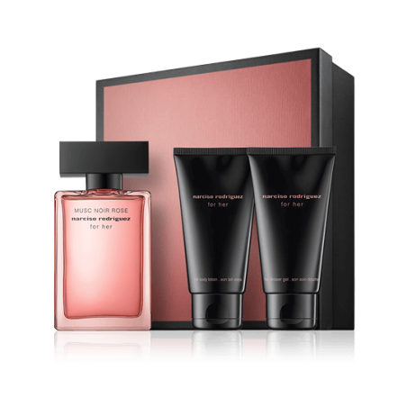 Narciso Rodriguez for her Musc Noir Rose 50 ml EdP Set mit Shower Gel & Body Lotion