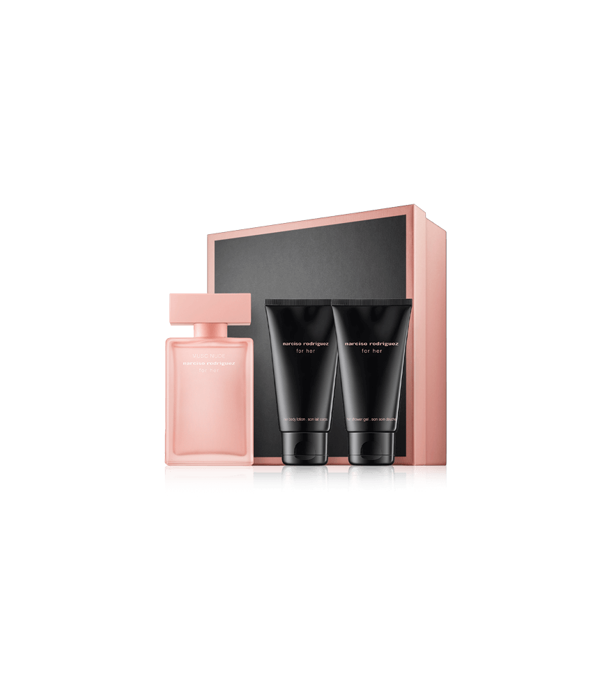 Narciso Rodriguez for her Musc Nude 50 ml EdP Set mit Body Lotion & Shower Gel