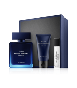 Narciso Rodriguez for him Bleu Noir 100 ml EdP Set mit Shower Gel & Travel Spray