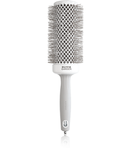 Olivia Garden Expert Blowout Speed gewellte Borsten 55 weiß & grau