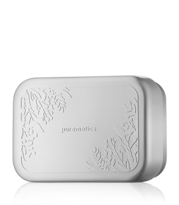 puremetics Accessoires Seifenbox mit Abtropfeinsatz Matt-Silber Floral