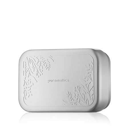 puremetics Accessoires Seifenbox mit Abtropfeinsatz Matt-Silber Floral