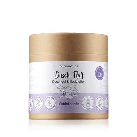 puremetics Dusch-Fluff Schlaf Schön - Duschgel & Bodylotion (200 g)