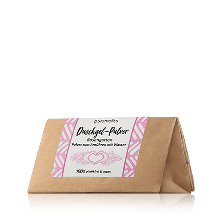 puremetics Duschgel-Pulver Rosengarten (100 g)