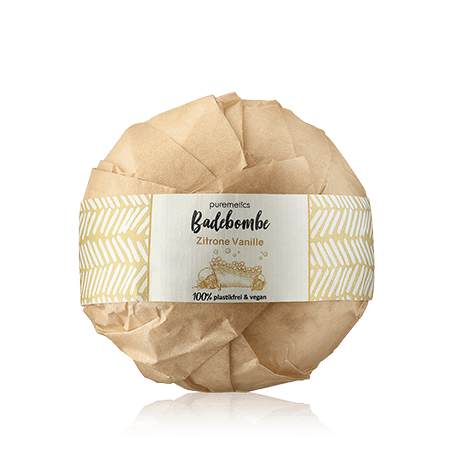 puremetics Körperpflege Badebombe Zitrone Vanille (250 g)