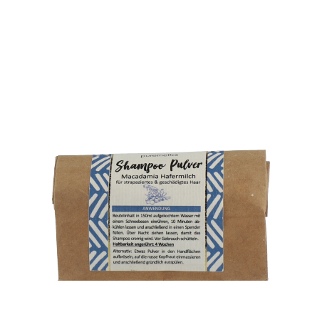 puremetics Shampoo-Pulver Macadamia Hafermilch (50 g)