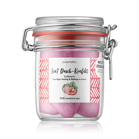 puremetics 3in1 Dusch-Konfekt Erdbeere - Duschgel